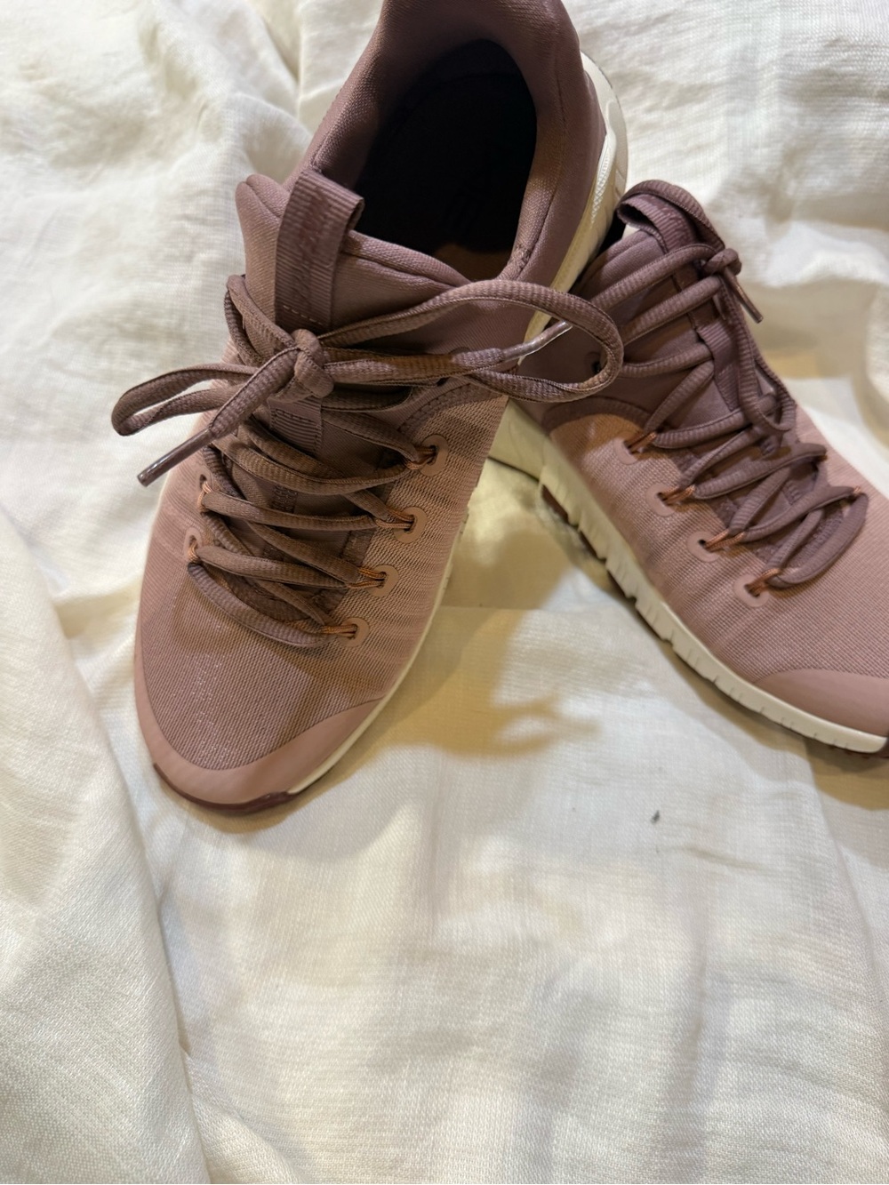 Nike Women's Mauve Knit Lace-Up Sneakers - Picture 2 of 9